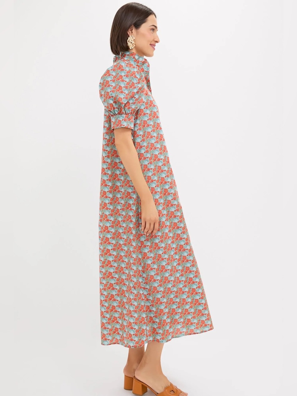 Hyacinth House Orange & Blue Floral Louisa Maxi Dress - Picture 4 of 16